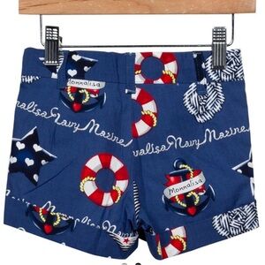 NWT Monnalisa Girls' Printed Mini Shorts Size 3